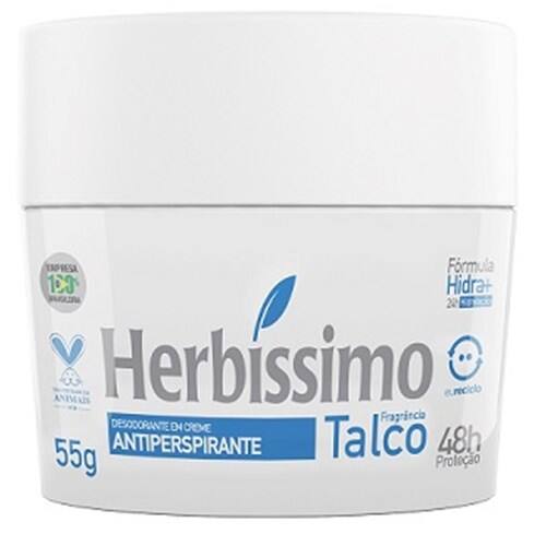 imagem de Desodorante em Creme Talco Herbíssimo 55g