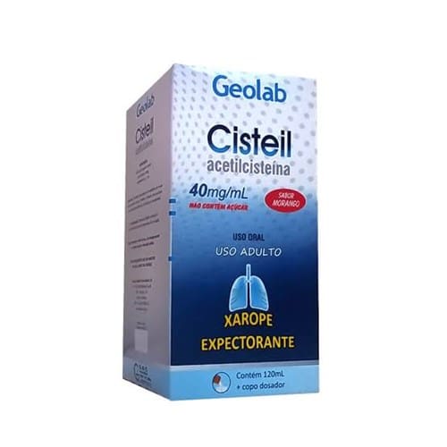 imagem de Cisteil Xarope 40mg Geolab Caixa com 120ml
