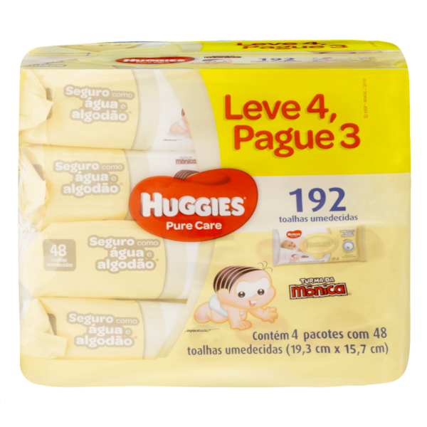 imagem de LENCO UMED HUGGIES 48UN PURECARE LV+PG-