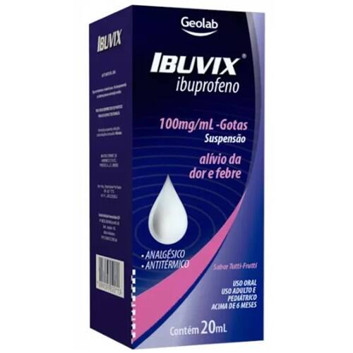 imagem de Ibuvix Gotas 100mg Geolab Frasco Gotejador com 20ml
