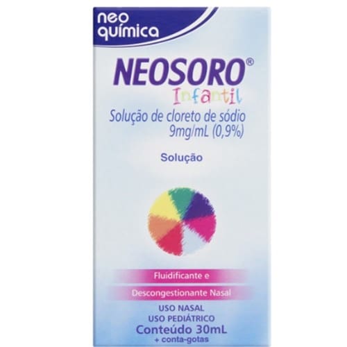 imagem de Neosoro Infantil 9mg Solução de Uso Nasal Neo Química Caixa Contendo Frasco com 30ml