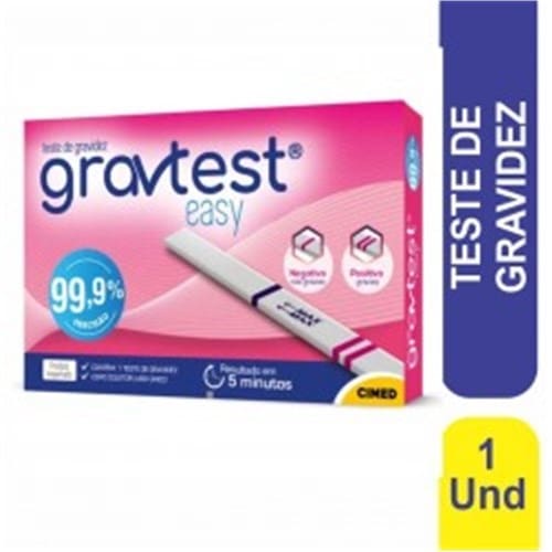 imagem de Teste de Gravidez Gravtest Cimed 99,5% de Precisão