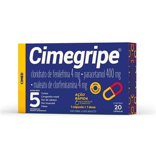 imagem de Cimegripe 400mg Cimed 20 Comprimidos