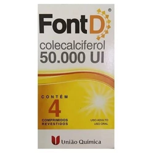 imagem de Vitamina D Font D 50.000ui União Química 4 Comprimidos