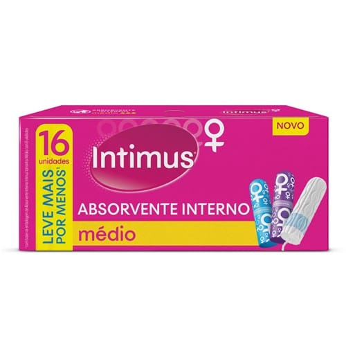 imagem de Absorvente Interno Intimus Médio 16 Unidades