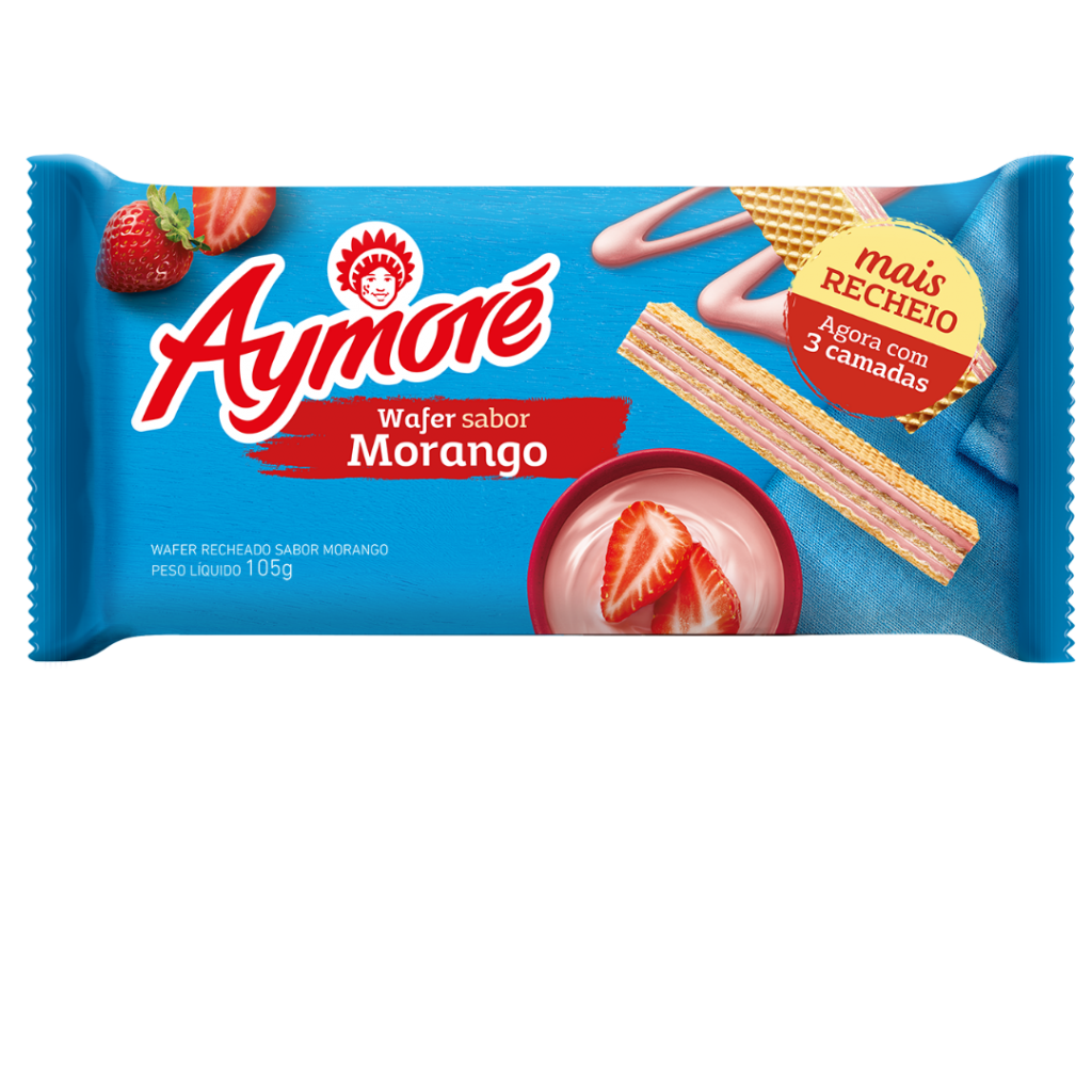 imagem de BISC AYMORE WAFER MORANGO 105GR