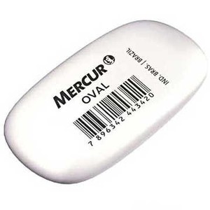 imagem de BORRACHA MERCUR BRANCA OVAL UNIDADE
