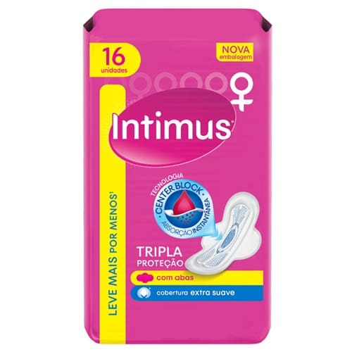 imagem de Absorvente Externo Intimus Tripla Proteção Suave com Abas Leve 16 Pague 14