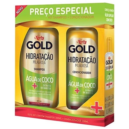 imagem de Kit Niely Sh 275ml+Condicionador 175ml Agua Coco+Babos