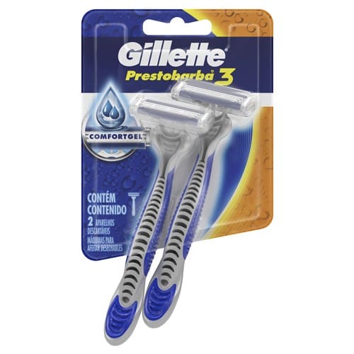 imagem de Aparelho de Barbear Descartável Gillette Prestobarba3 2 Unidades