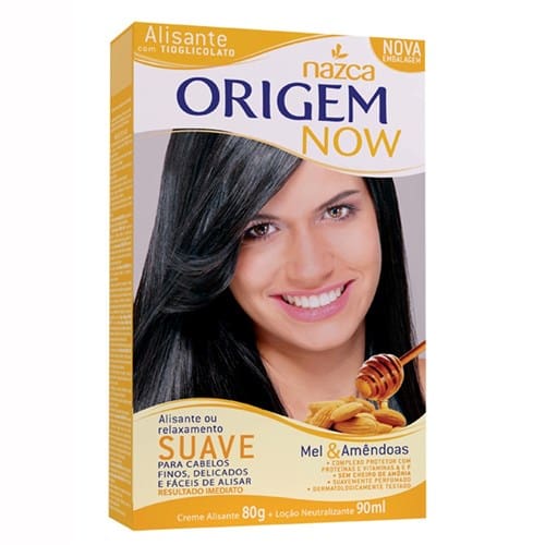 imagem de Creme Alisante Nazca Origem Now Mel e Amêndoas Embalagem 80g