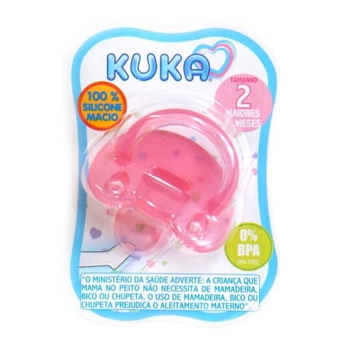 imagem de Chupeta Kuka Silicone Soft Ortodôntico Nº2 Rosa Embalagem 1un Ref 2707