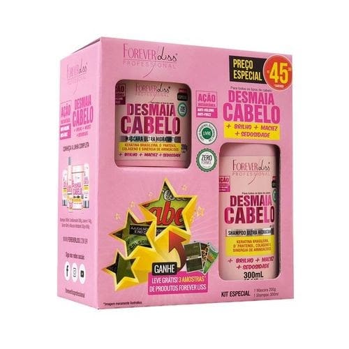 imagem de Kit Foverer Liss Shampoo + Mascara Desmaia Desmaia Cabelo 500ml 2un