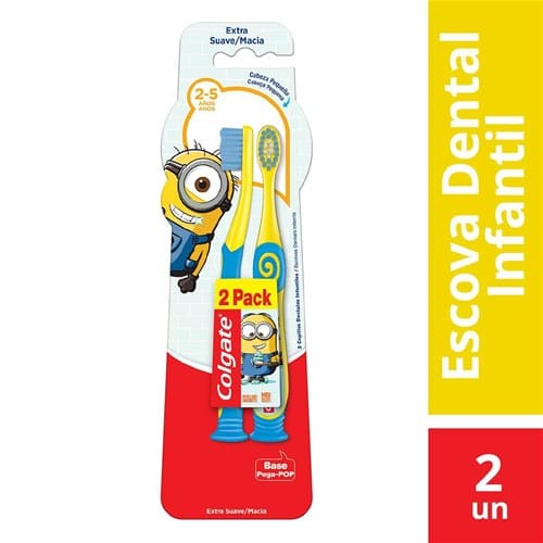 imagem de ESC DENT COLG SMILES MINIONS 2PK