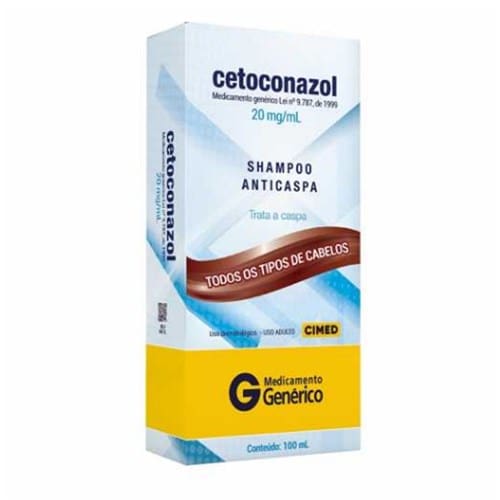 imagem de Cetoconazol Shampoo Cimed Caixa Contendo Frasco com 100ml