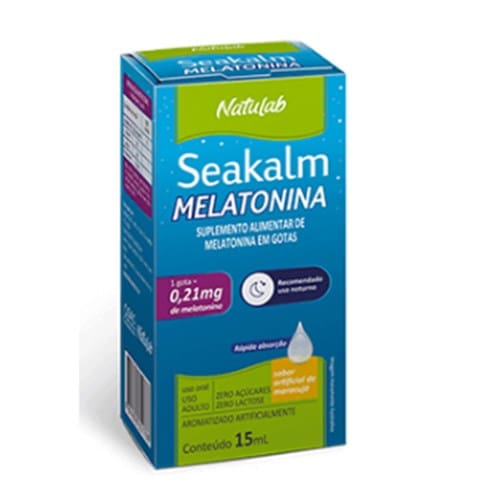 imagem de Seakalm Melatonina Gotas Natulab 15ml