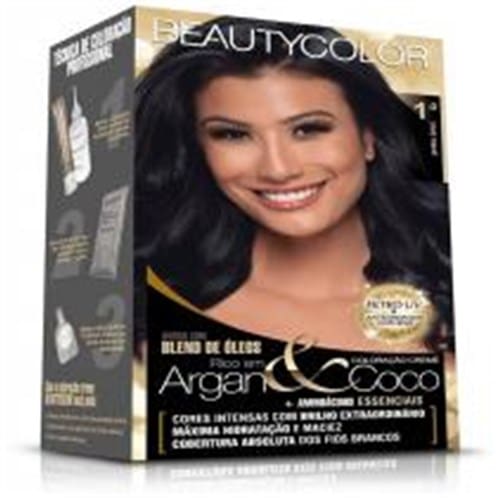 imagem de Tintura para Cabelo Beauty Color Preto Onix 1.0 Embalagem 130g