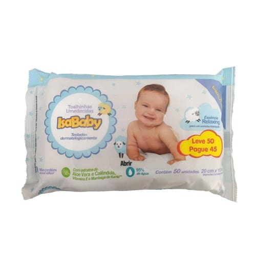 imagem de Toalha Umedecida Hora de Brincar Isababy 50un