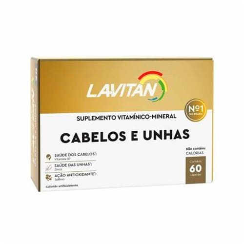 imagem de Lavitan Hair Vitamina para Cabelos e Unhas Cimed com 60 Cápsulas
