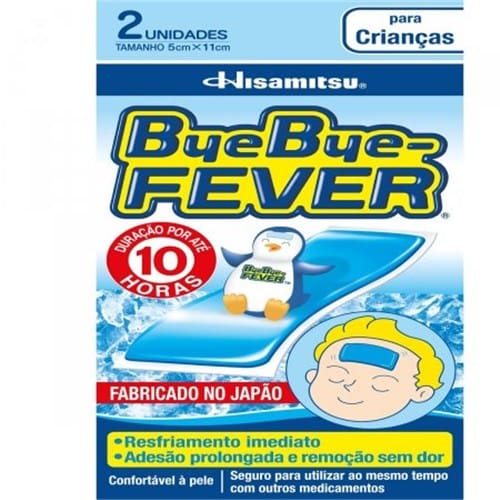 imagem de Adesivo para Alívio da Febre Bye Bye Fever Crianças Hisamitsu 2un