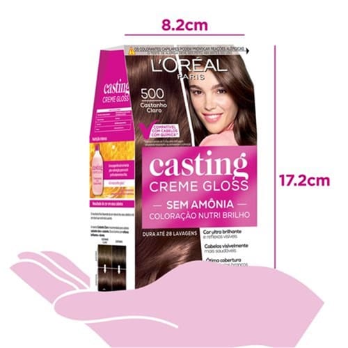 imagem de Tintura para Cabelo Casting Creme Gloss Castanho Claro 500 L'oréal Paris