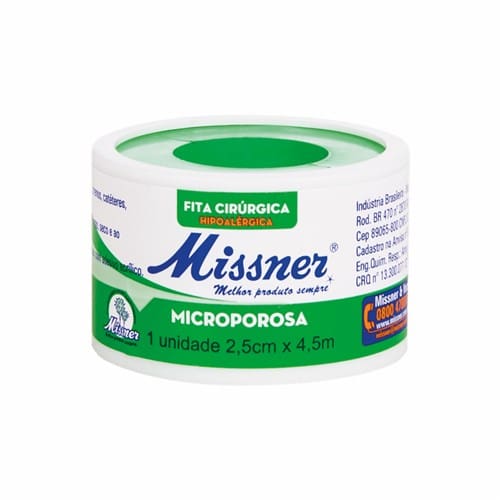 imagem de Esparadapo Microporosa Missner 2,5cmx4,5m