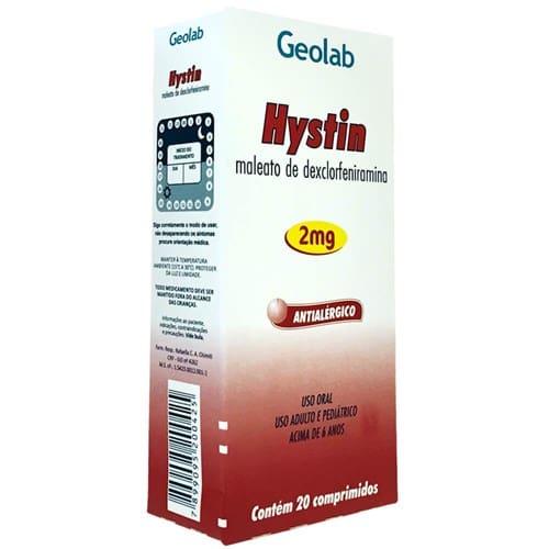 imagem de Hystin 2mg Geolab Caixa com 20 Comprimidos