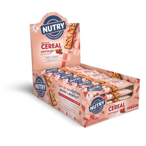 imagem de BARRA CEREAL NUTRY 22GR MORANGO/CHOCOLATE