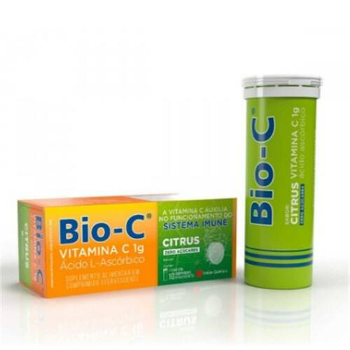 imagem de Vitamina C Bio-C 1g Sabor Citrus 10 Comprimidos Efervescentes