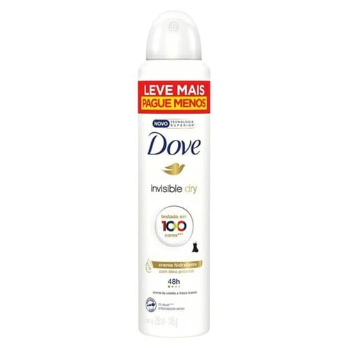 imagem de Antitranspirante Aerossol Invisible Dry Violeta e Frésia Branca Dove 250ml Leve Mais Pague Menos