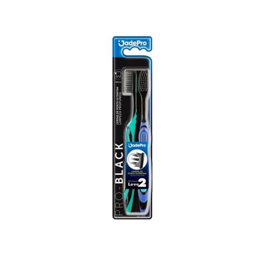 imagem de Escova Dental Jadefrog Pró Black 2 Unidades