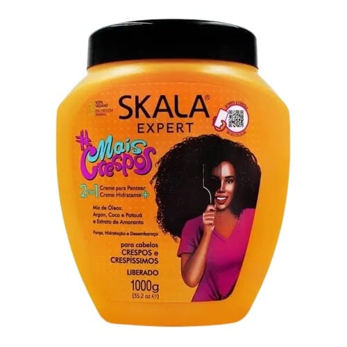 imagem de Creme de Hidratação Skala Expert Mais Crespos Condicionador 2 em 1 100% Vegano & 0% Origem Animal 1kg