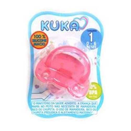 imagem de Chupeta Kuka Silicone Soft Ortodôntico N1 Rosa Embalagem 1un