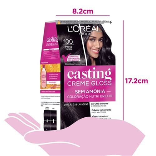 imagem de Tintura para Cabelo Casting Creme Gloss Preto Noite 100 L'oréal Paris