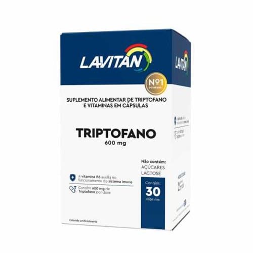 imagem de Suplemento Alimentar Triptofano Lavitan com 30 Cápsulas