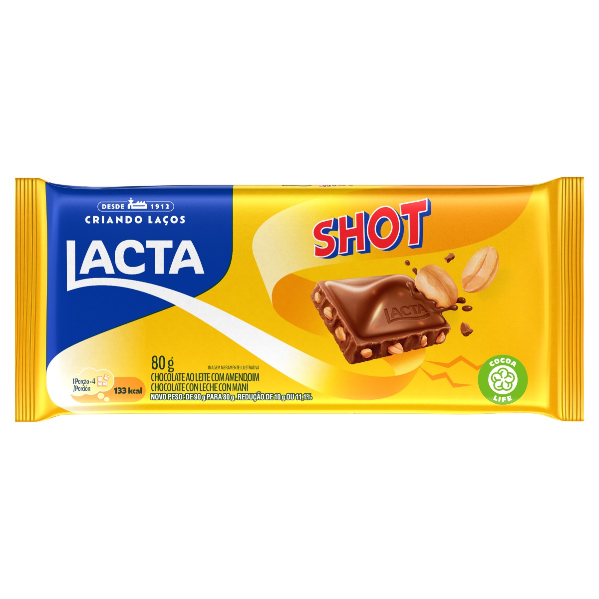 imagem de BARRA CHOCO LACTA 80GR SHOT