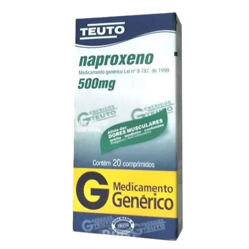 imagem de Naproxeno 500mg Teuto com 10 Comprimidos