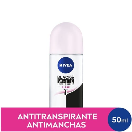 imagem de Desodorante Roll-On Black&White Invisible Clear Feminino Nivea 50ml