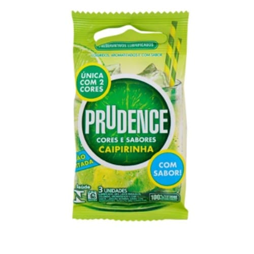 imagem de Preservativos Cores e Sabores Caipirinha Prudence Pacote com 3un