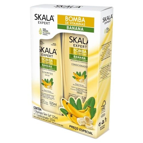 imagem de Kit Skala Bomba de Banana Shampoo 325ml e Condicionador 325ml
