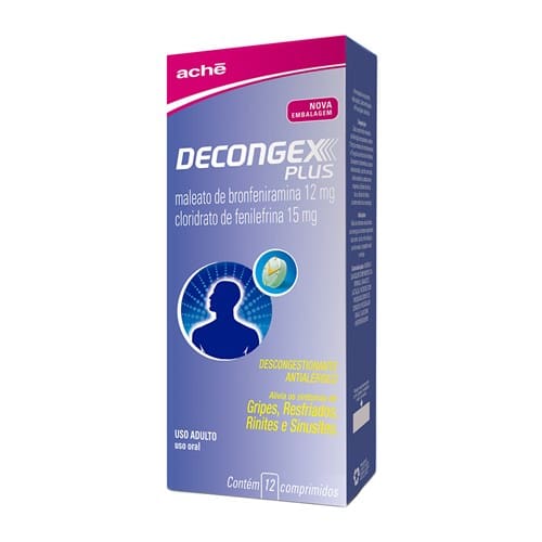 imagem de Decongex Plus Aché Caixa com 12 Comprimidos