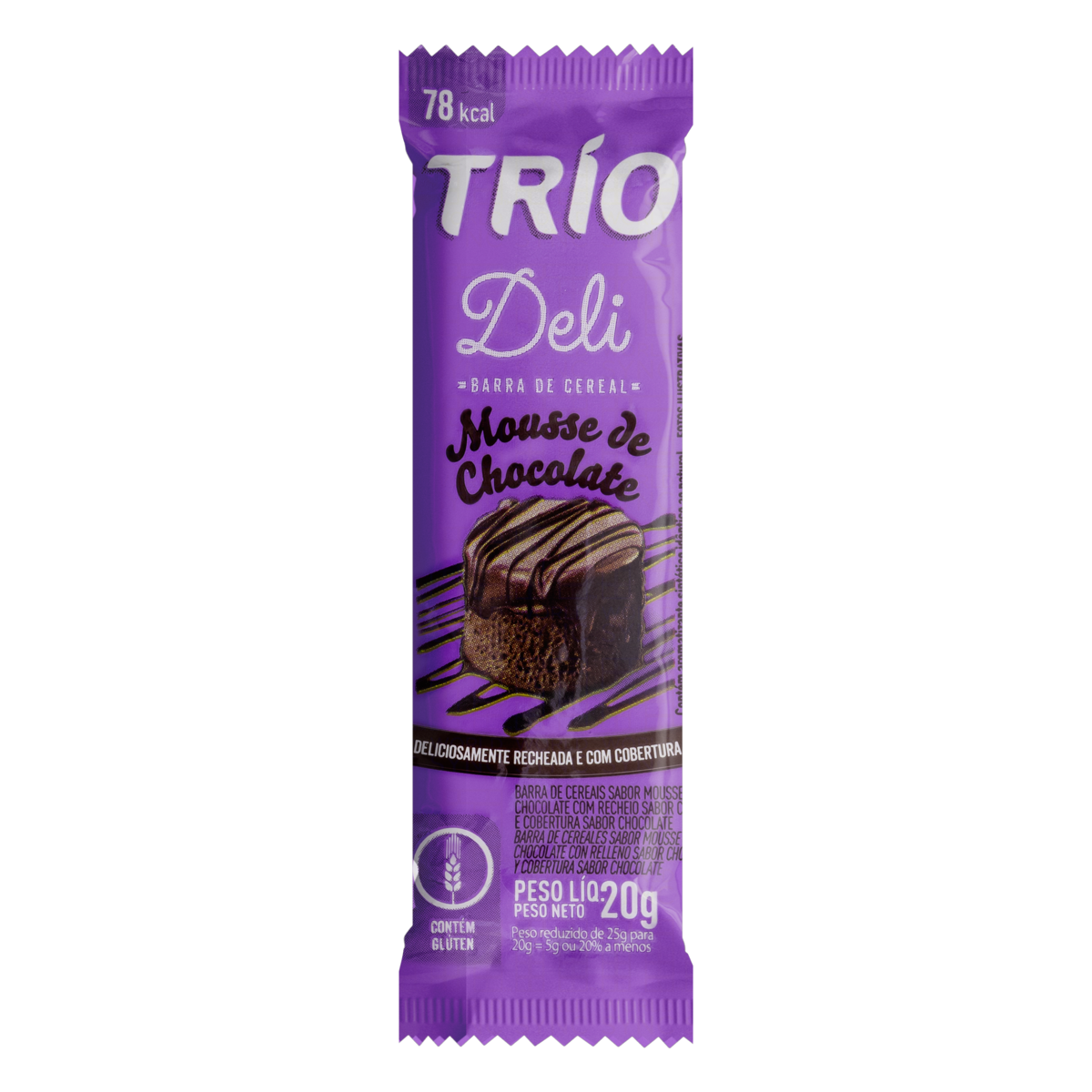 imagem de BARRA CEREAL TRIO 25GR MOUSSE CHOCOLATE