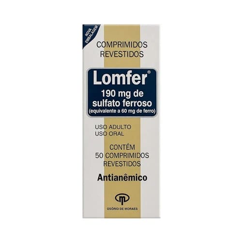 imagem de Lomfer 190mg Caixa com 50 Comprimidos