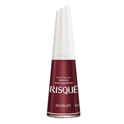 imagem de Esmalte Cremoso Escarlate Risqué 8ml com 6un