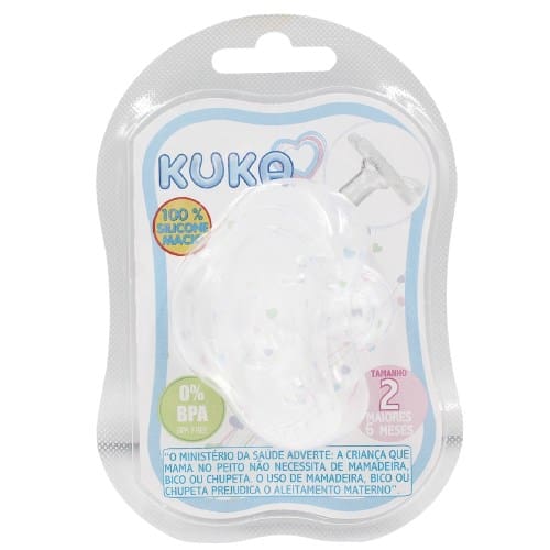 imagem de Chupeta de Silicone Natural Tamanho 2 +6 Meses Kuka 1un