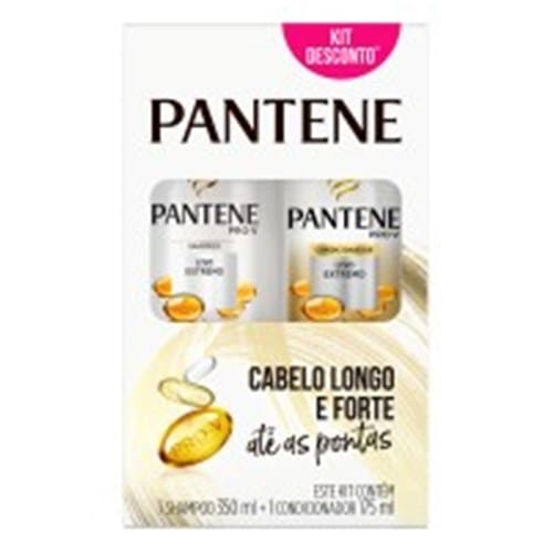 imagem de Kit Shampoo 350ml + Condicionador 175ml Pantene Liso Extremo
