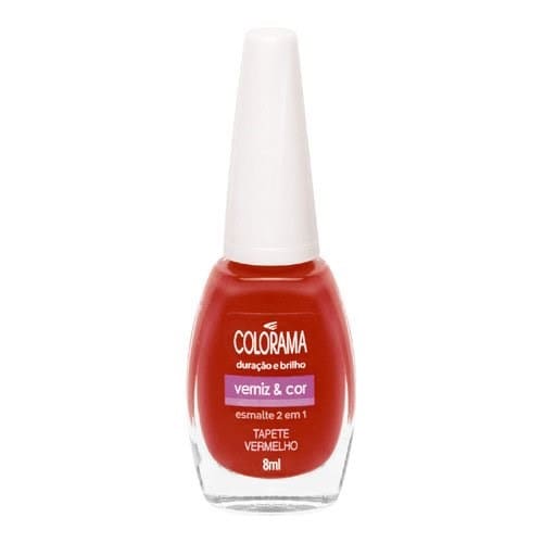 imagem de Esmalte Colorama Verniz e Cor Tapete Vermelho Embalagem 8ml