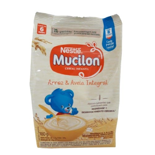 imagem de Cereal Infantil de Arroz e Aveia Integral Mucilon180g