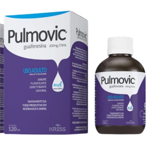 imagem de Xarope Expectorante Adulto Pulmovic Sabor Mel Kress 120ml
