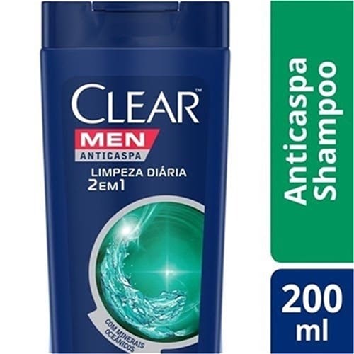 imagem de Shampoo Anticaspa Limpeza Diária 2em1 Clear 200ml